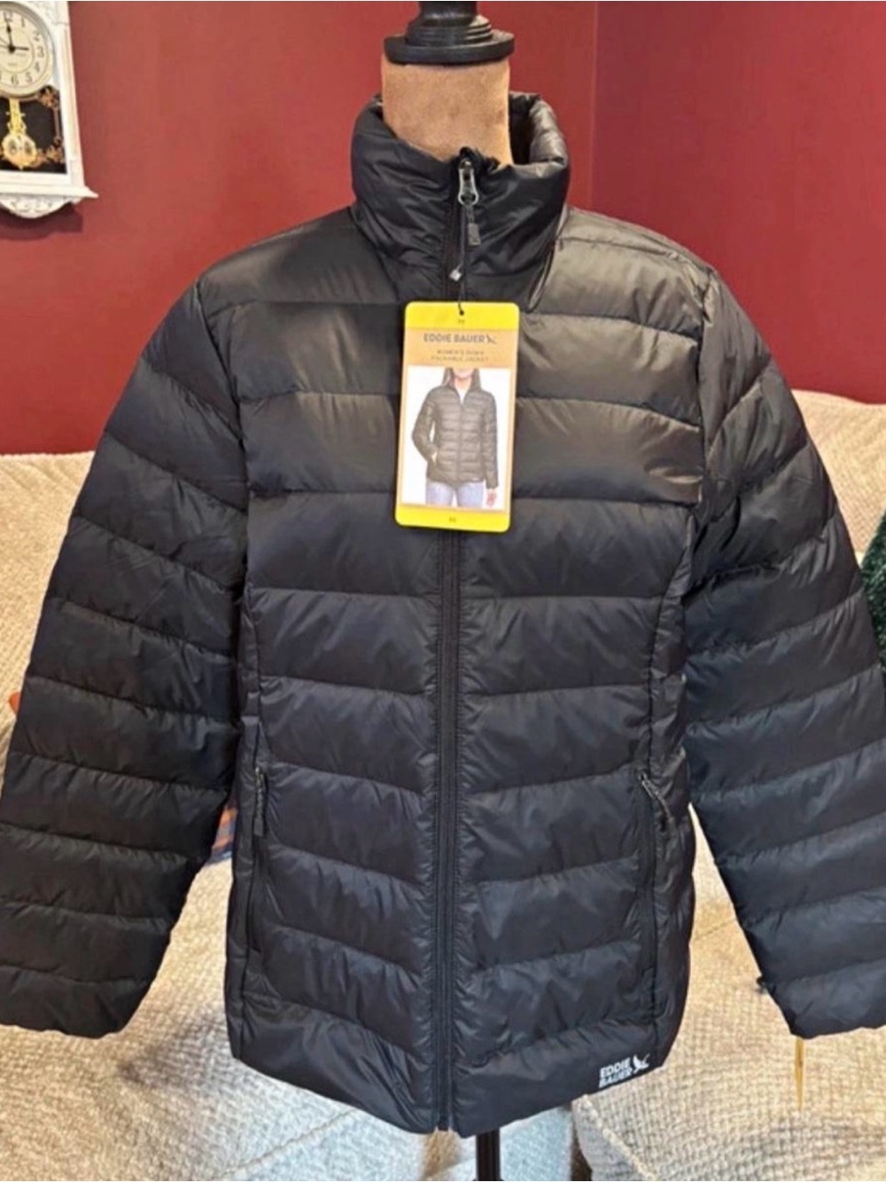 Eddie Bauer Women’s Black Packable Down Jacket